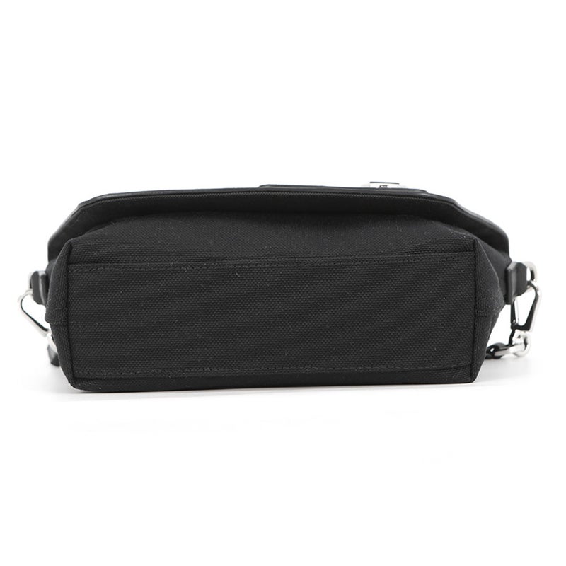 ロエベ ショルダーバッグ フレックス メンセンジャー ミニ スエード/キャンバス LOEWE 黒