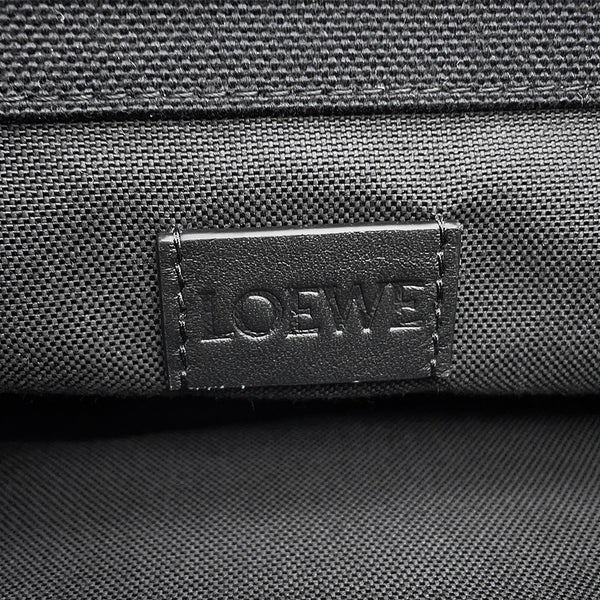 ロエベ ショルダーバッグ フレックス メンセンジャー ミニ スエード/キャンバス LOEWE 黒