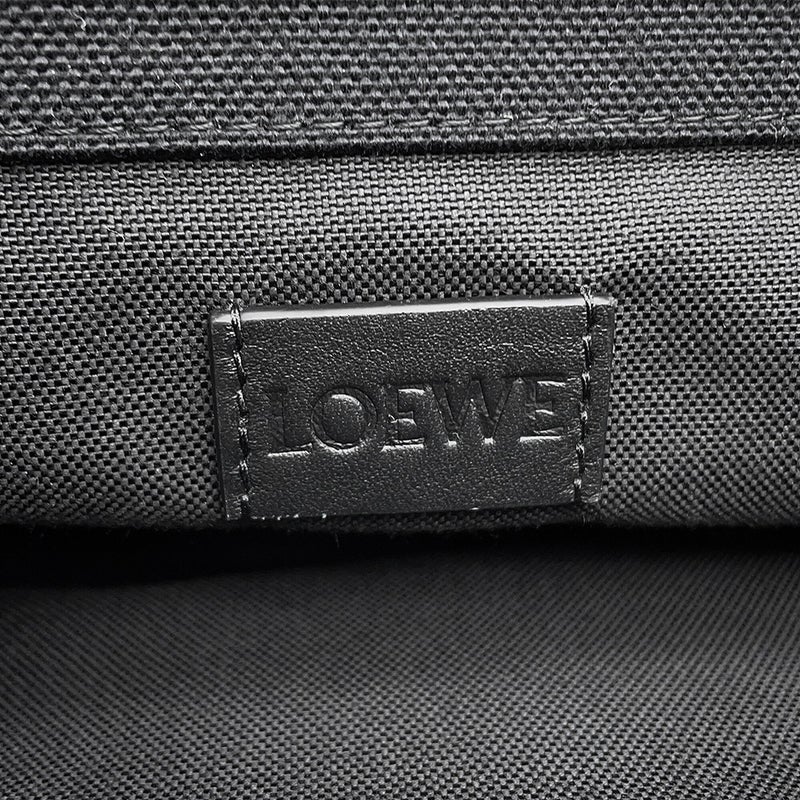 ロエベ ショルダーバッグ フレックス メンセンジャー ミニ スエード/キャンバス LOEWE 黒