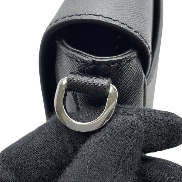 プラダ ショルダーバッグ トライアングルロゴ サフィアーノ レザー 2VD059 PRADA 黒