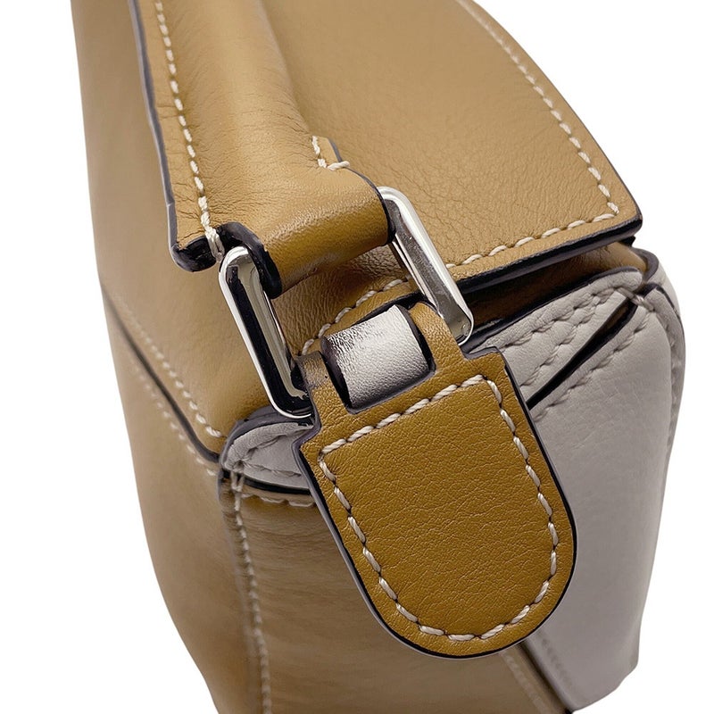 ロエベ ハンドバッグ パズルバッグ ミニ  レザー A510U95X34 LOEWE 2wayショルダーバッグ 白