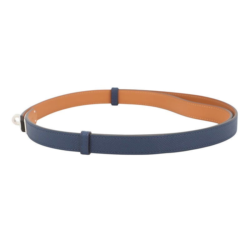 エルメス ケリーベルト ブルーネイビー/シルバー金具 エプソン B刻印 HERMES べルト