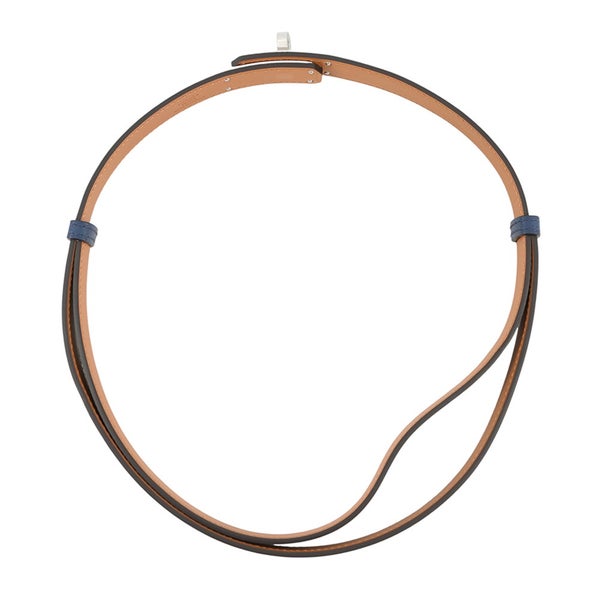 エルメス ケリーベルト ブルーネイビー/シルバー金具 エプソン B刻印 HERMES べルト
