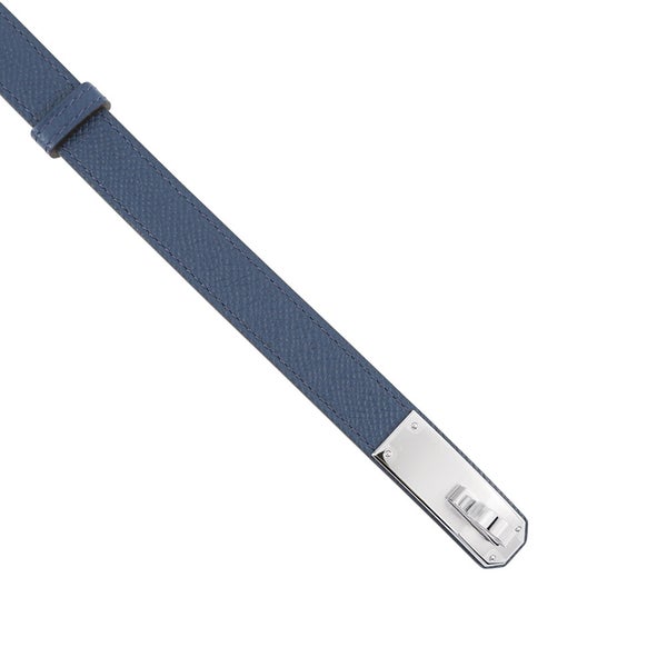 エルメス ケリーベルト ブルーネイビー/シルバー金具 エプソン B刻印 HERMES べルト