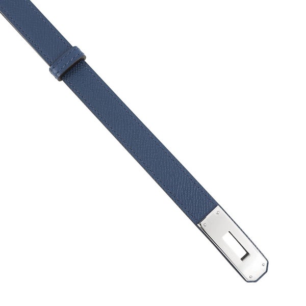 エルメス ケリーベルト ブルーネイビー/シルバー金具 エプソン B刻印 HERMES べルト