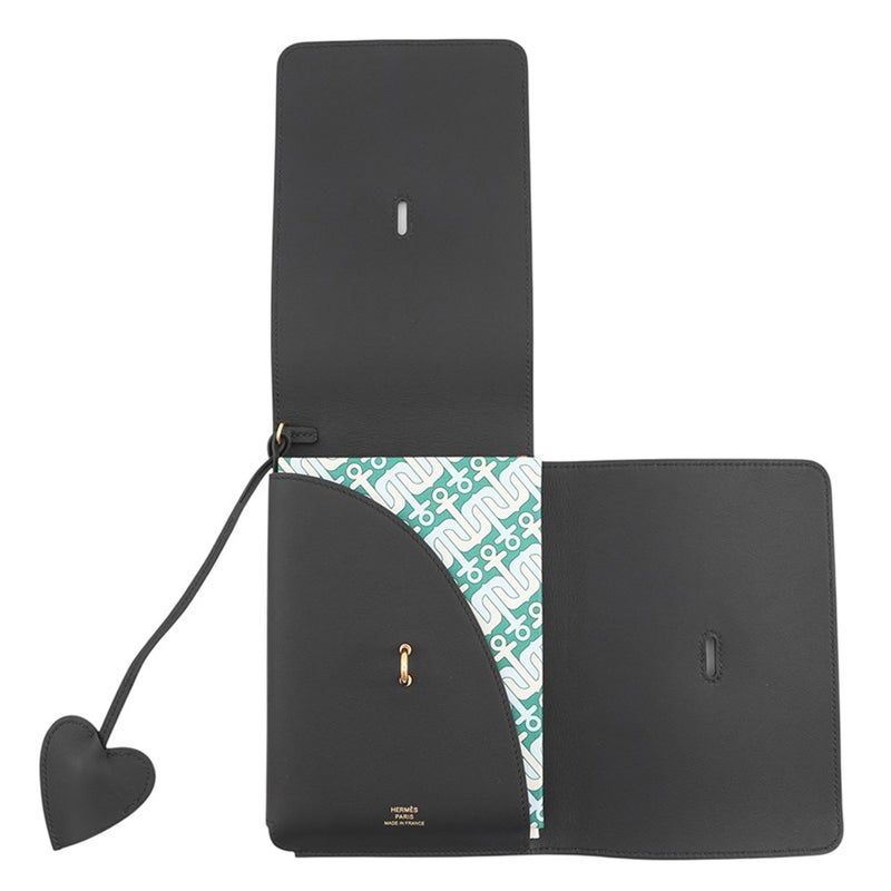 エルメス ノートカバー カルネ・シークレット ブラック/ゴールド金具 スイフト W刻印 HERMES アニマポリス 黒