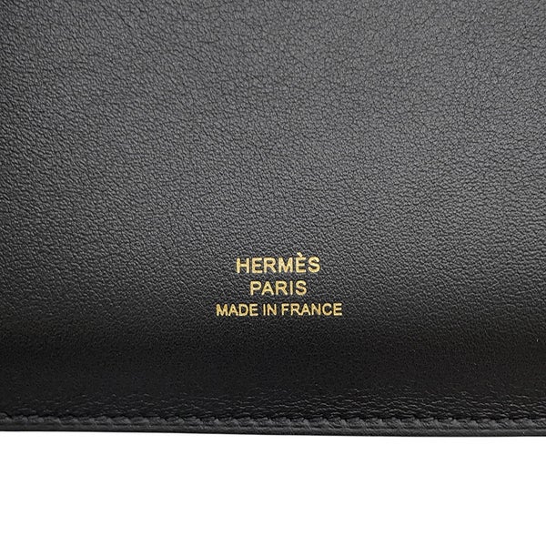エルメス ノートカバー カルネ・シークレット ブラック/ゴールド金具 スイフト W刻印 HERMES アニマポリス 黒