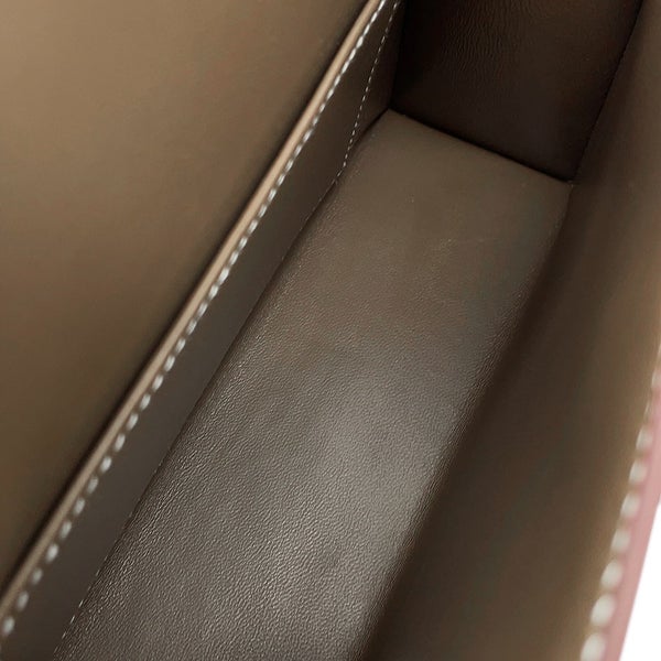 エルメス ハンドバッグ ミニケリー 外縫い エトゥープ/シルバー金具 エプソン G刻印 HERMES 2wayバッグ