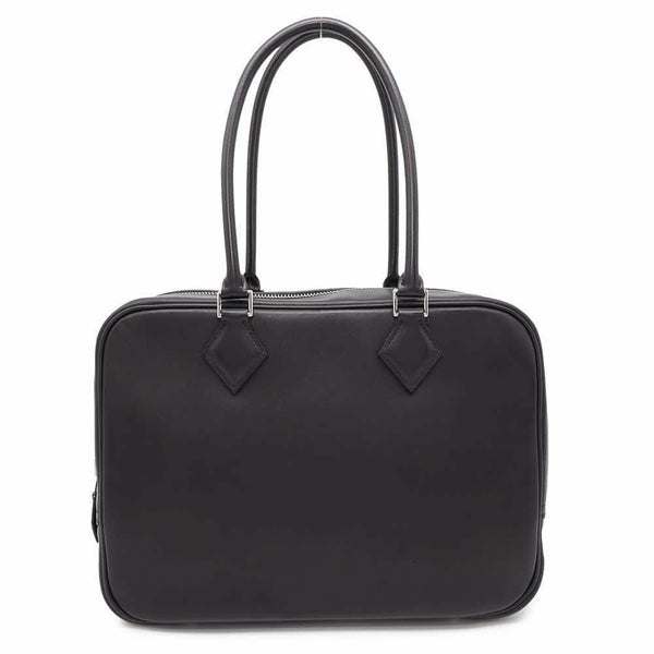 エルメス ハンドバッグ プリュム28 ブラック/シルバー金具 スイフト Y刻印 HERMES バッグ 黒