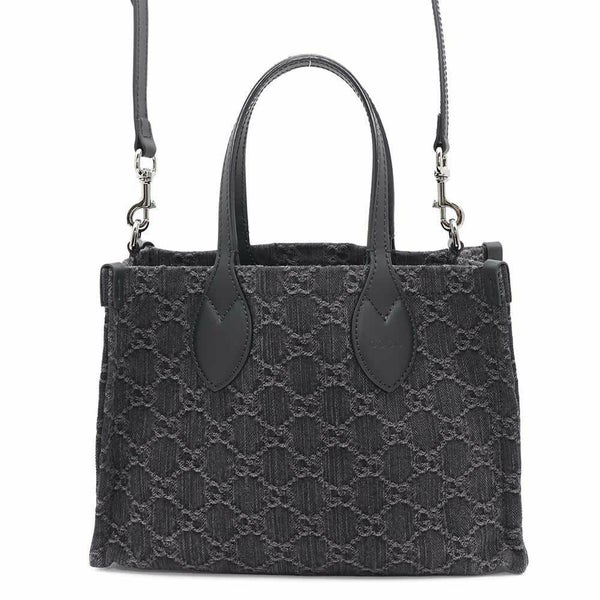 グッチ トートバッグ オフィディアミディアム GGデニム 772183 GUCCI 2wayショルダーバッグ 黒