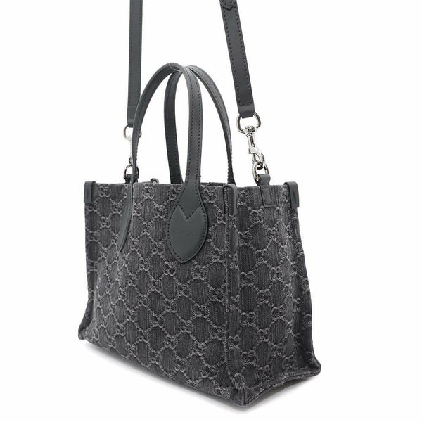 グッチ トートバッグ オフィディアミディアム GGデニム 772183 GUCCI 2wayショルダーバッグ 黒