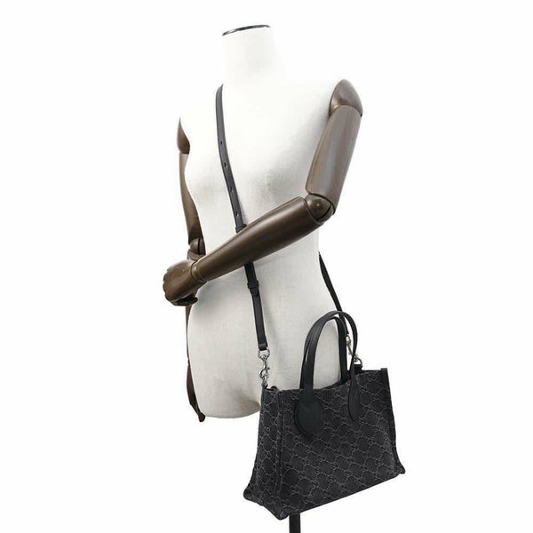 グッチ トートバッグ オフィディアミディアム GGデニム 772183 GUCCI 2wayショルダーバッグ 黒