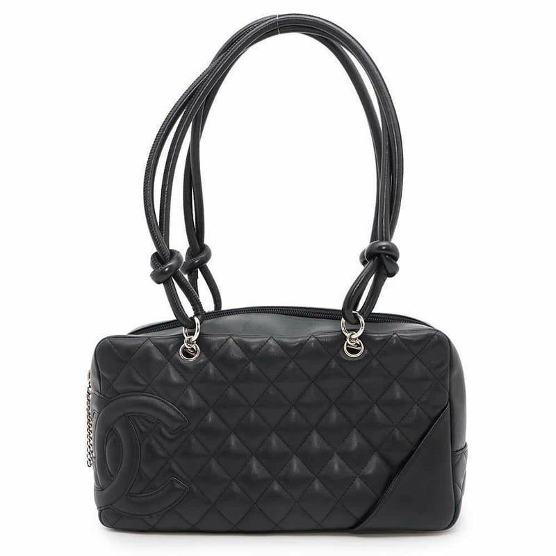 シャネル ショルダーバッグ カンボンライン ココマーク ボーリングバッグ A25171 CHANEL バッグ 黒
