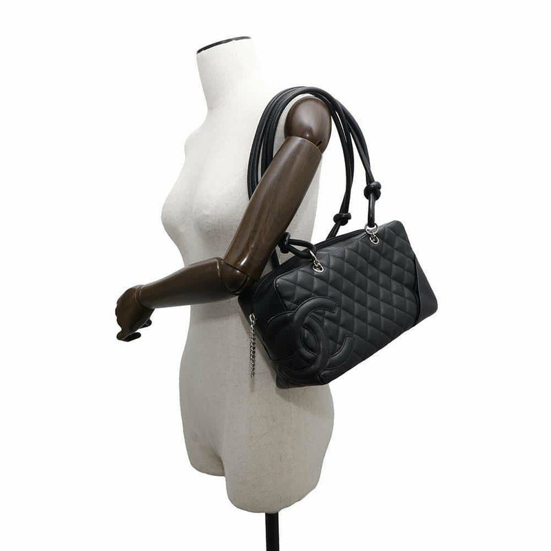 シャネル ショルダーバッグ カンボンライン ココマーク ボーリングバッグ A25171 CHANEL バッグ 黒