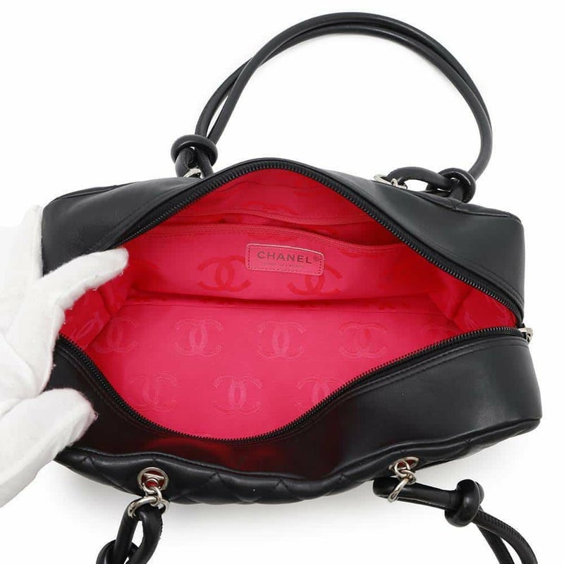 シャネル ショルダーバッグ カンボンライン ココマーク ボーリングバッグ A25171 CHANEL バッグ 黒