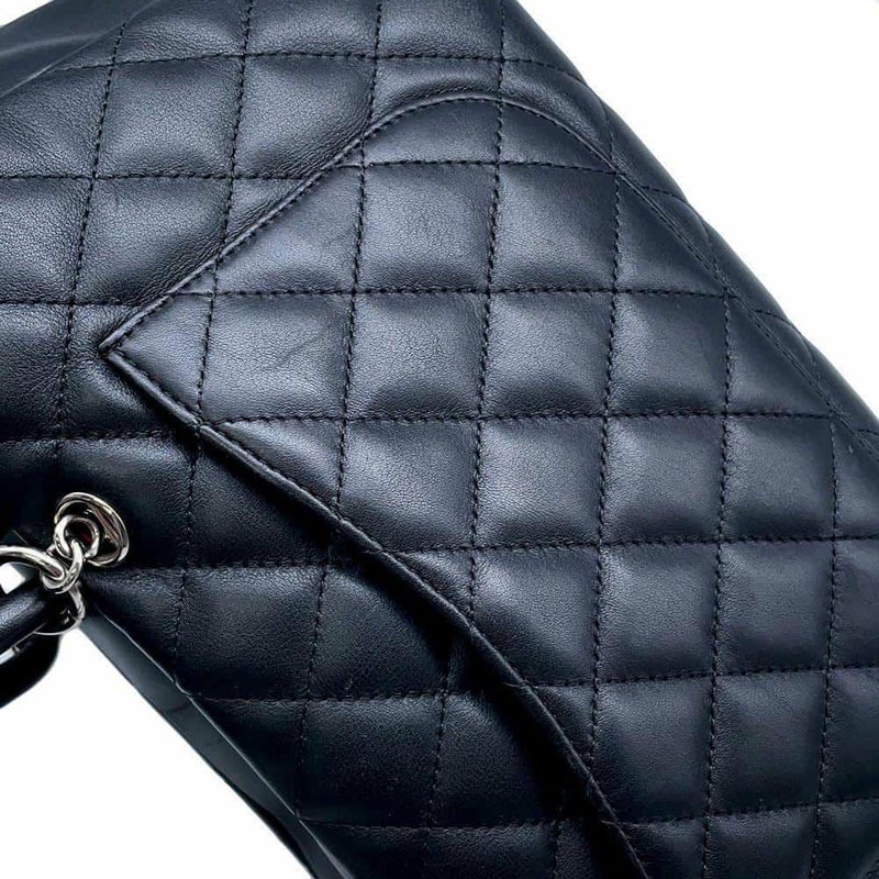 シャネル ショルダーバッグ カンボンライン ココマーク ボーリングバッグ A25171 CHANEL バッグ 黒