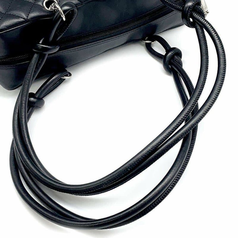 シャネル ショルダーバッグ カンボンライン ココマーク ボーリングバッグ A25171 CHANEL バッグ 黒