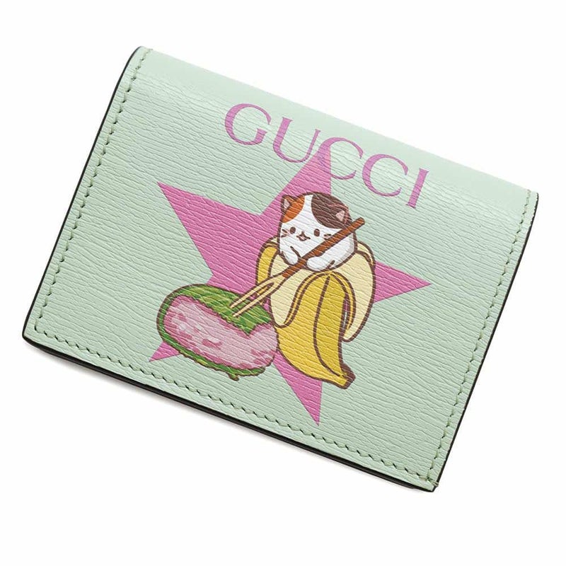 グッチ 二つ折り財布 ばなにゃ コンパクトウォレット レザー 701009 GUCCI 財布