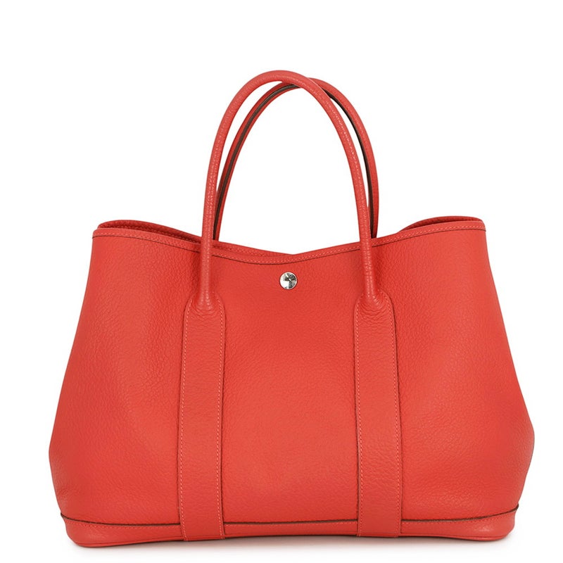 エルメス トートバッグ ガーデンパーティPM ルージュピヴォワンヌ/シルバー金具 ネゴンダ R刻印 HERMES Garden Party