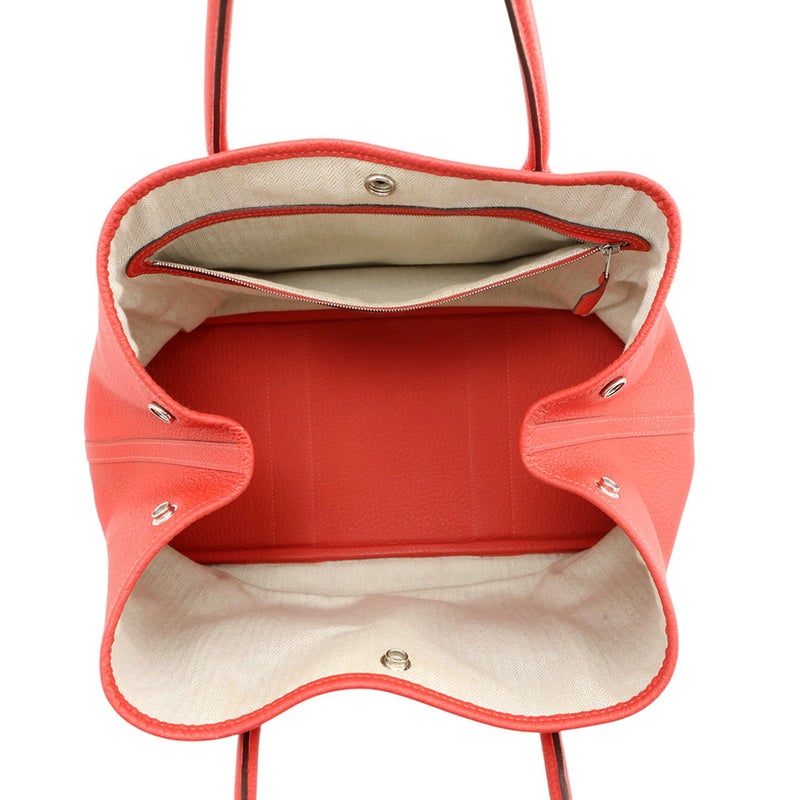 エルメス トートバッグ ガーデンパーティPM ルージュピヴォワンヌ/シルバー金具 ネゴンダ R刻印 HERMES Garden Party