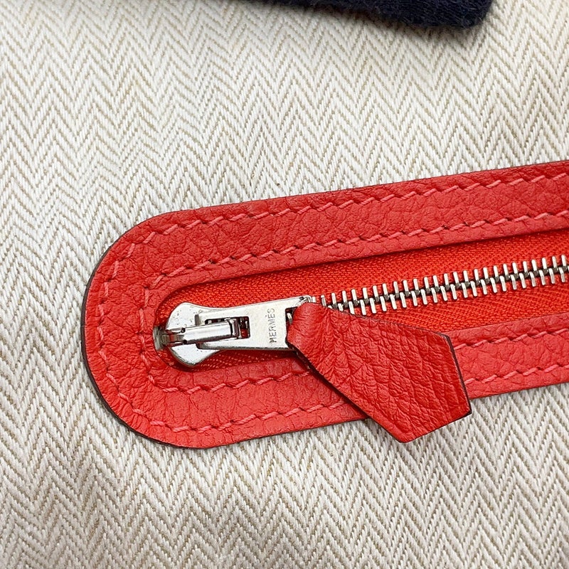 エルメス トートバッグ ガーデンパーティPM ルージュピヴォワンヌ/シルバー金具 ネゴンダ R刻印 HERMES Garden Party
