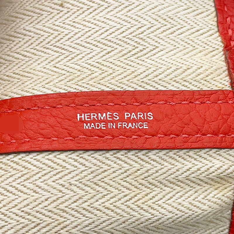 エルメス トートバッグ ガーデンパーティPM ルージュピヴォワンヌ/シルバー金具 ネゴンダ R刻印 HERMES Garden Party