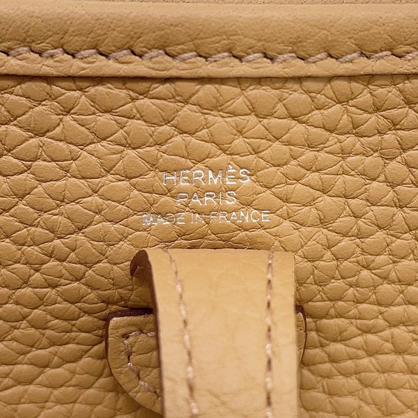 エルメス ショルダーバッグ エブリンTPM 85cm ビスキュイ/シルバー金具 トリヨンクレマンス K刻印 HERMES Evelyne