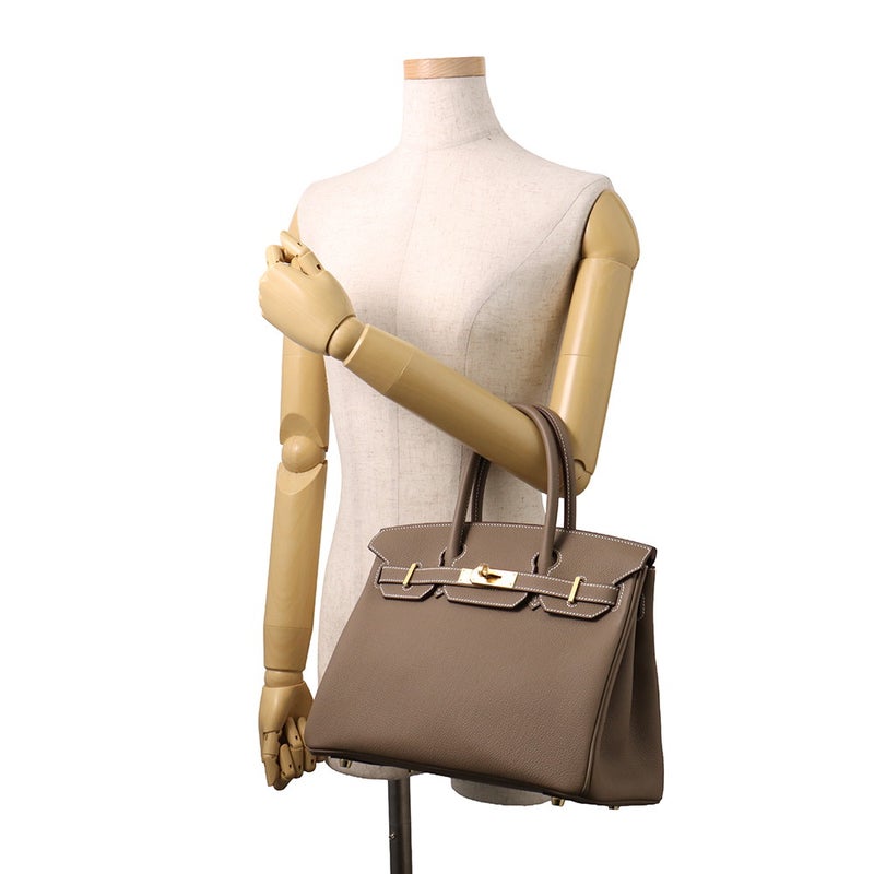 エルメス バーキン30 エトゥープ/ゴールド金具 トゴ G刻印 HERMES Birkin ハンドバッグ
