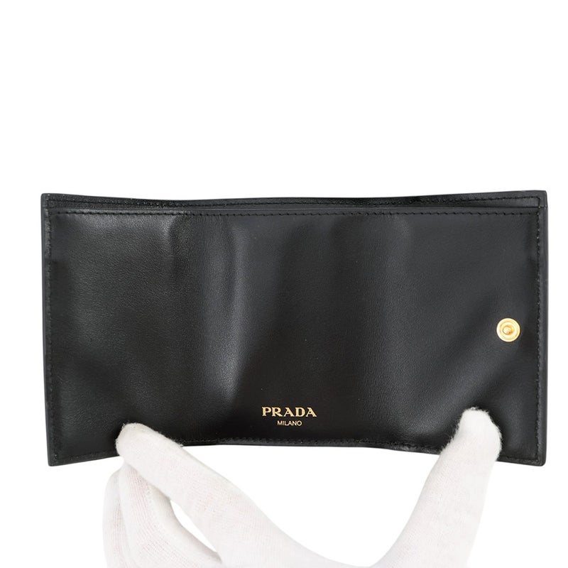 プラダ 三つ折り財布 ヴィッテロ ムーブ コンパクトウォレット 1MH021 PRADA 財布 黒