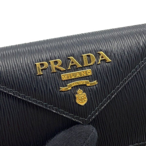 プラダ 三つ折り財布 ヴィッテロ ムーブ コンパクトウォレット 1MH021 PRADA 財布 黒