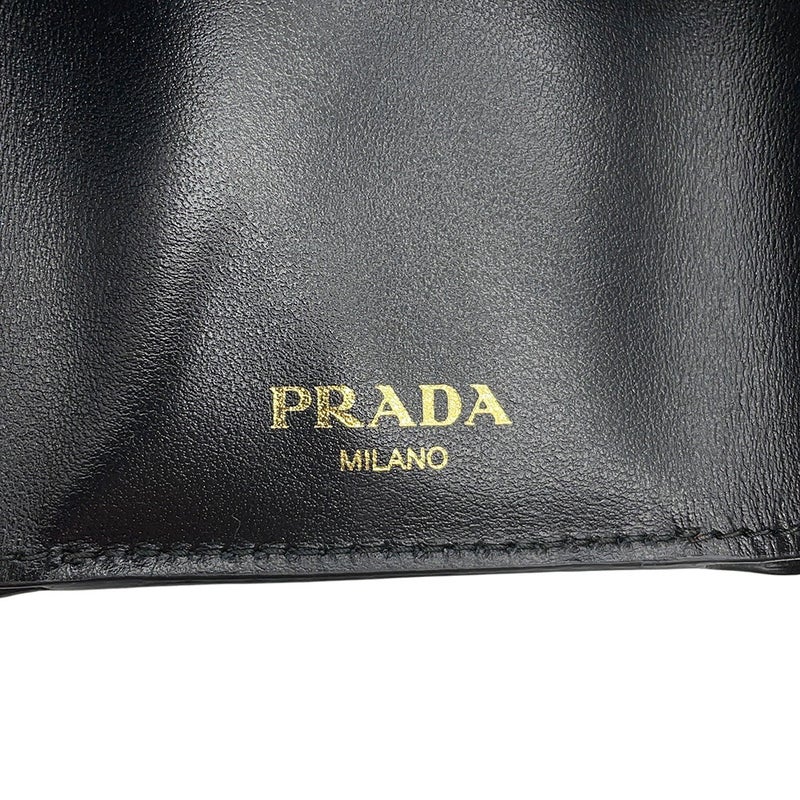 プラダ 三つ折り財布 ヴィッテロ ムーブ コンパクトウォレット 1MH021 PRADA 財布 黒