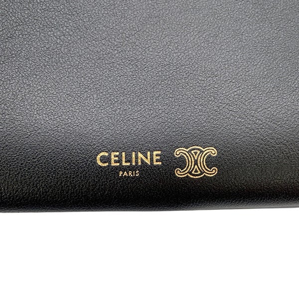 セリーヌ ショルダーバッグ トリオ フラップ レザー 10P862O86 CELINE バッグ 黒