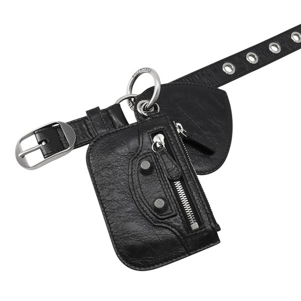 バレンシアガ ベルト ルカ ゴール  LE CAGOLE コインケース付き レザー サイズ105 718979 BALENCIAGA 黒