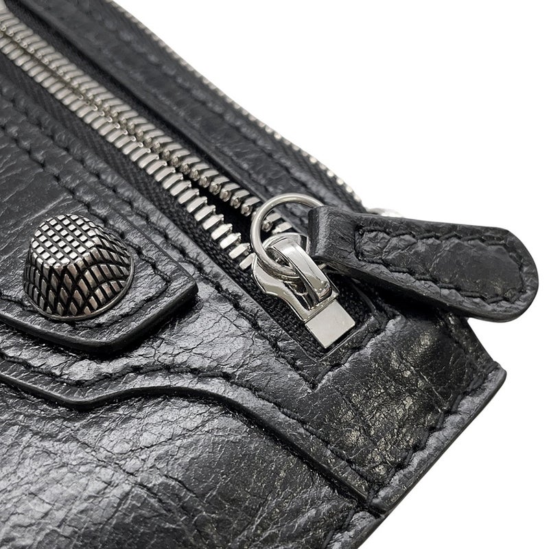バレンシアガ ベルト ルカ ゴール  LE CAGOLE コインケース付き レザー サイズ105 718979 BALENCIAGA 黒