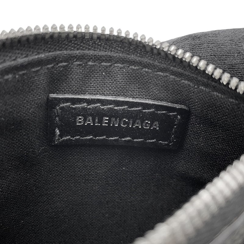 バレンシアガ ベルト ルカ ゴール  LE CAGOLE コインケース付き レザー サイズ105 718979 BALENCIAGA 黒