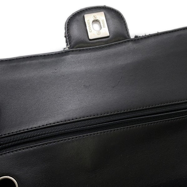 シャネル チェーンショルダーバッグ マトラッセ25 ココマーク ツイード ダブルチェーン A01112 CHANEL 白 黒