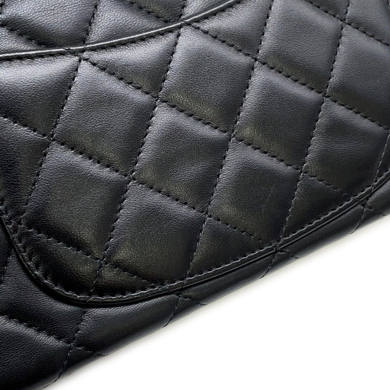 シャネル チェーンショルダーバッグ ミニ マトラッセ 20 ココマーク ラムスキン A69900 CHANEL 黒