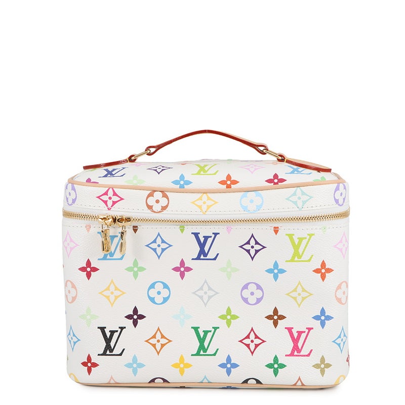 ルイヴィトン バニティバッグ モノグラム・マルチカラー LV × TM ニース・ BB M28340 化粧ポーチ コスメ 小物入れ 村上隆 コラボ