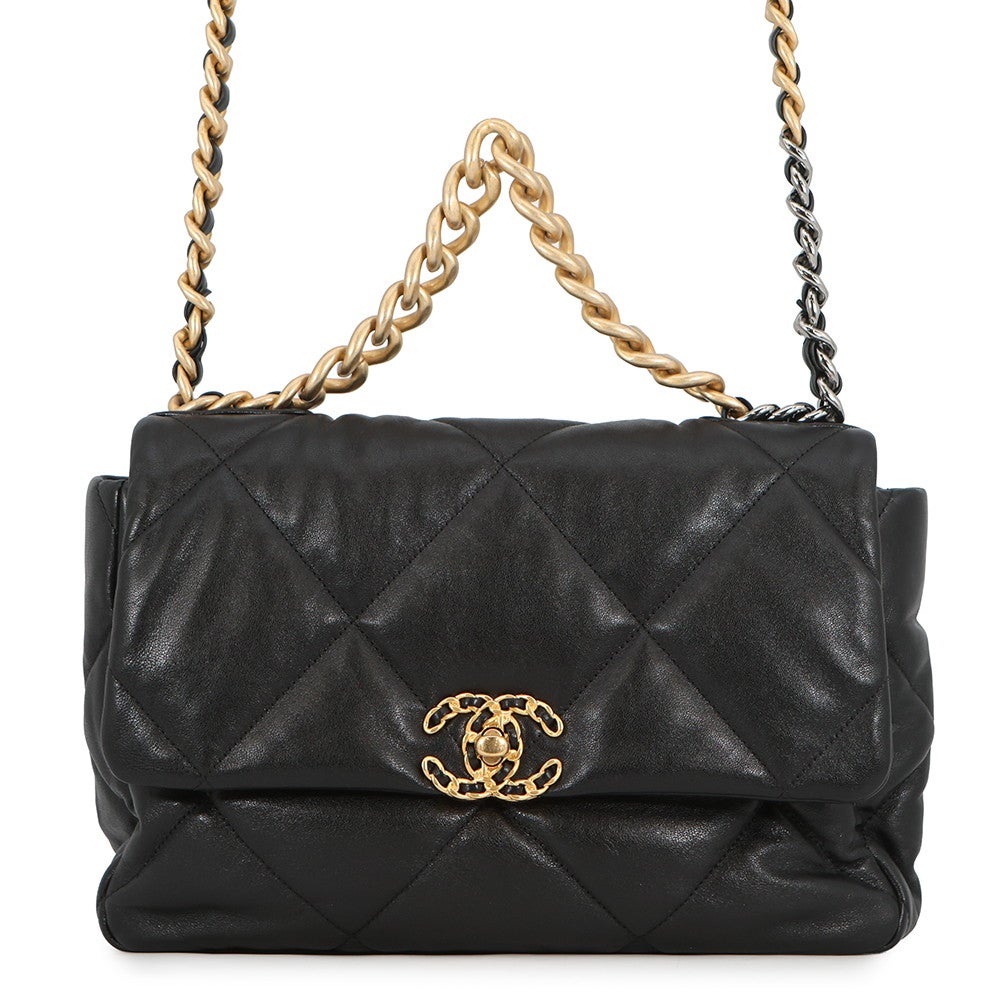 シャネル チェーンショルダーバッグ CHANEL19 ラージ ラムスキン