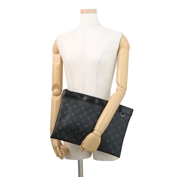 ルイヴィトン クラッチバッグ モノグラム・エクリプス ポシェット・ディスカバリー M62291 LOUIS VUITTON 黒 ブラック