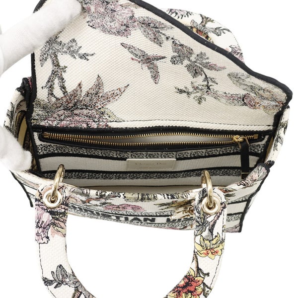 クリスチャン・ディオール ハンドバッグ レディディーライト ミディアム Christian Dior 2way 白