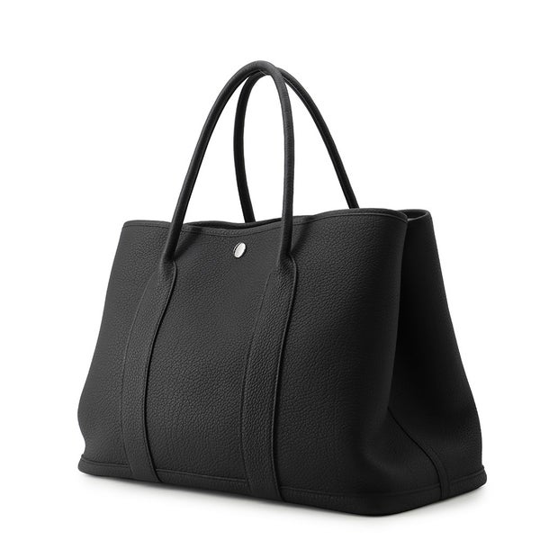 エルメス トートバッグ ガーデンパーティPM ブラック/シルバー金具 ネゴンダ K刻印 HERMES 黒