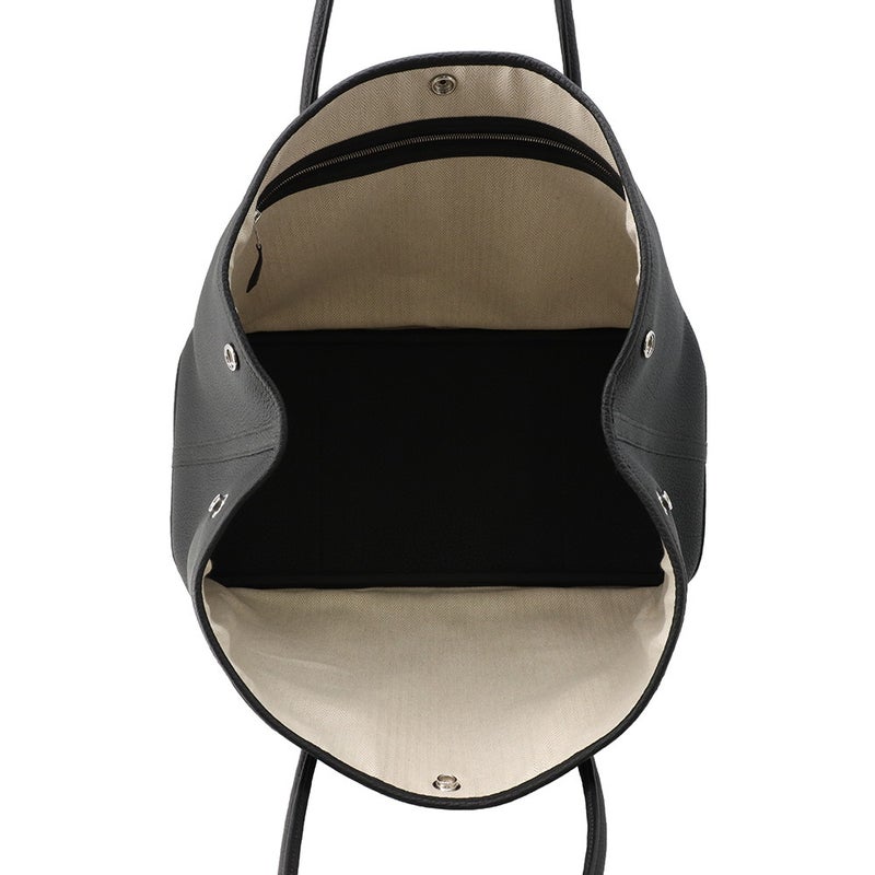 エルメス トートバッグ ガーデンパーティPM ブラック/シルバー金具 ネゴンダ K刻印 HERMES 黒
