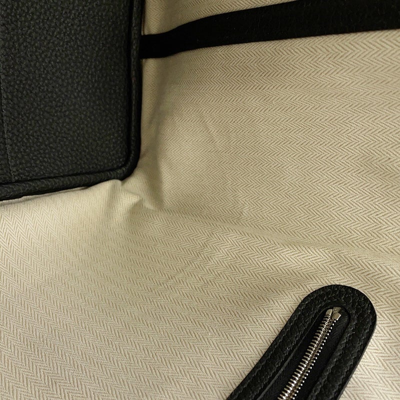 エルメス トートバッグ ガーデンパーティPM ブラック/シルバー金具 ネゴンダ K刻印 HERMES 黒