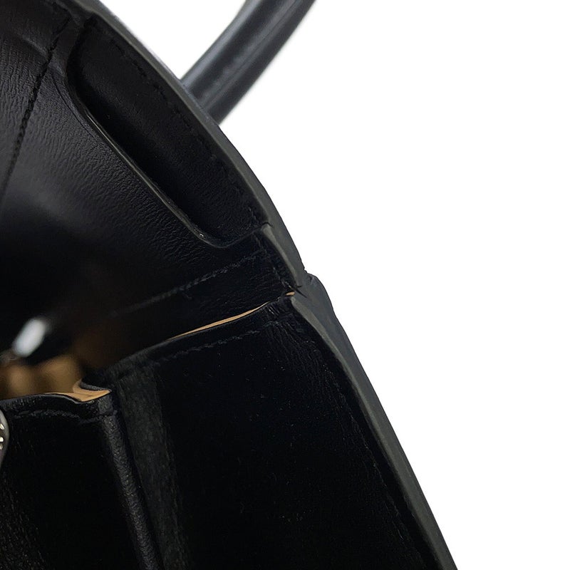 デルボー ハンドバッグ ブリヨン ルーモアMM ボックスカーフ AA0376AAM099ZPV Delvaux 2way 黒