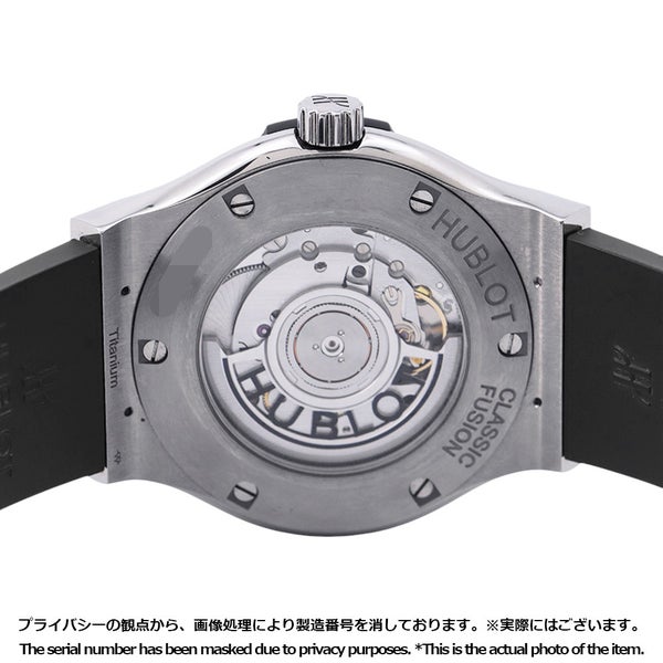 ウブロ クラシック フュージョン チタニウム ブラックシャイニー 542.NX.1270.RX HUBLOT 腕時計 黒文字盤