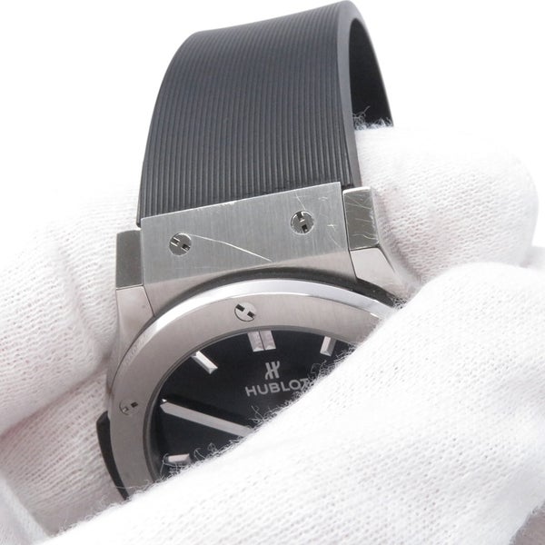 ウブロ クラシック フュージョン チタニウム ブラックシャイニー 542.NX.1270.RX HUBLOT 腕時計 黒文字盤