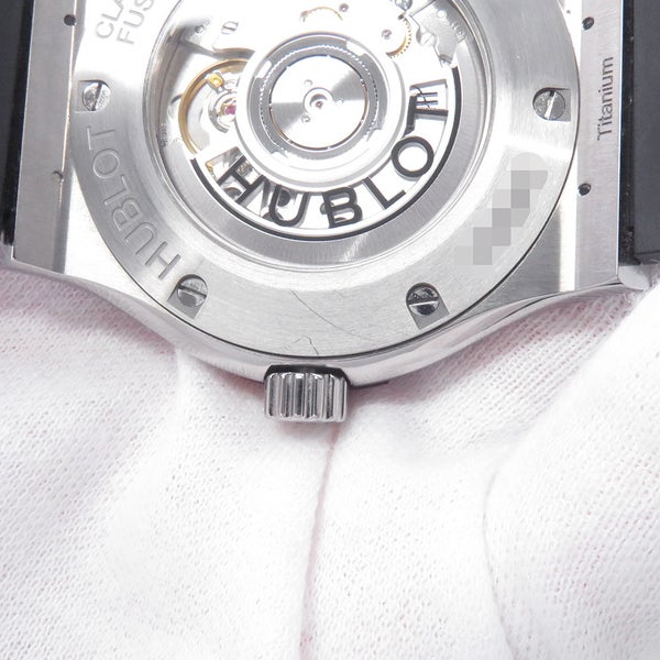 ウブロ クラシック フュージョン チタニウム ブラックシャイニー 542.NX.1270.RX HUBLOT 腕時計 黒文字盤