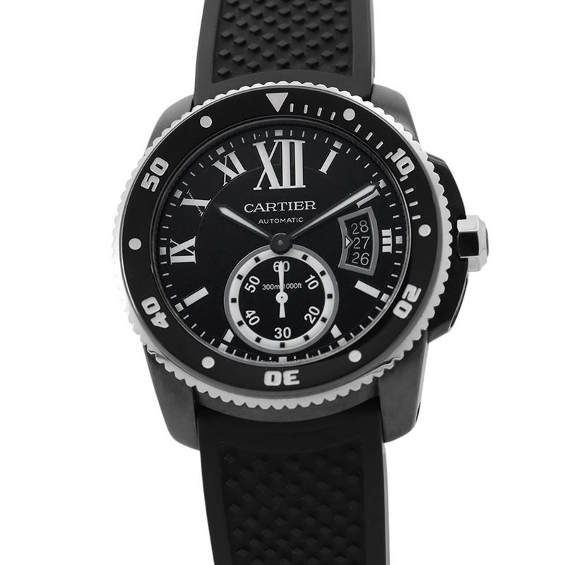 カルティエ カリブル ドゥ カルティエ ダイバー カーボン Cartier 腕時計 黒文字盤