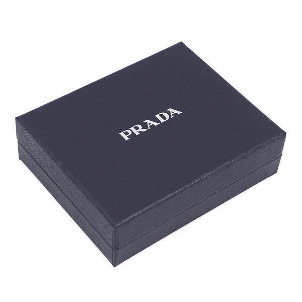 プラダ 二つ折り財布 トライアングルロゴ コンパクトウォレット レザー 1ML050 PRADA 黒
